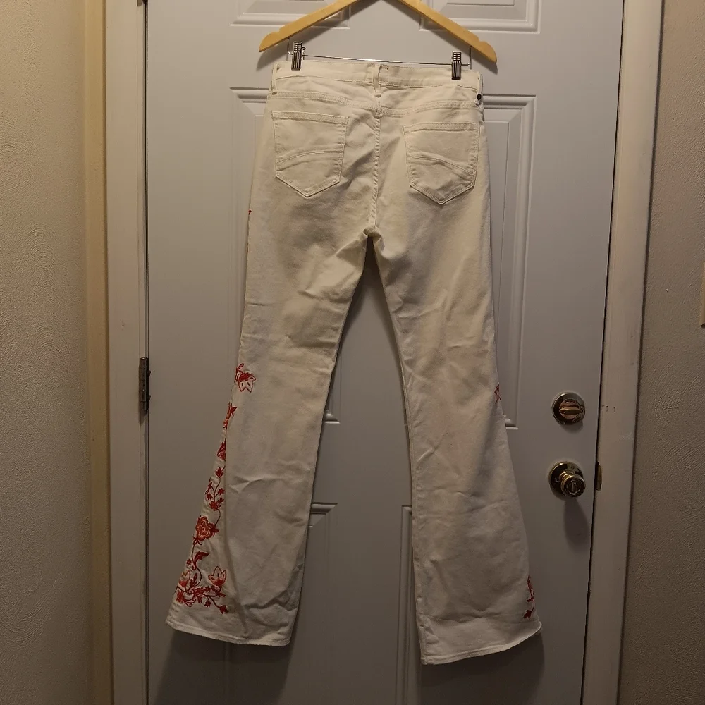 Driftwood Farrah Flare Jeans Isabel Embroidered Wmn’s Sz 31 Boho Cowgirl Western - Picture 9 of 9